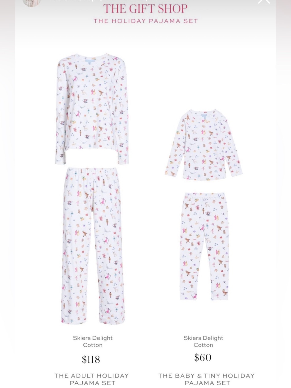 Skiers Delight Adult Pajama Set 
Hill House Home
Holiday 2023